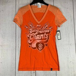 San Francisco 49ers NFL Small 5th & Ocean Casual T-Shirt Orange New‎ Women